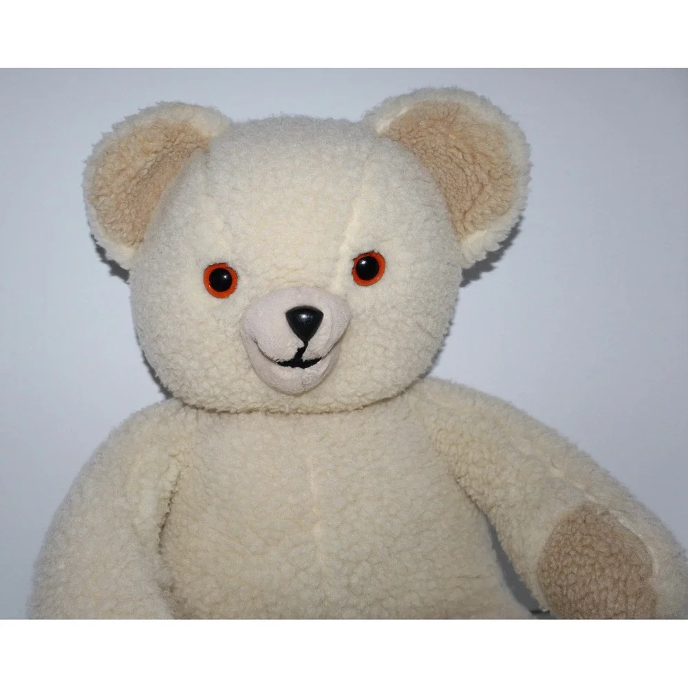 Vintage 1986 Russ Berrie Snuggle Large Plush Bear Mascot Item 3147 Korea Cream